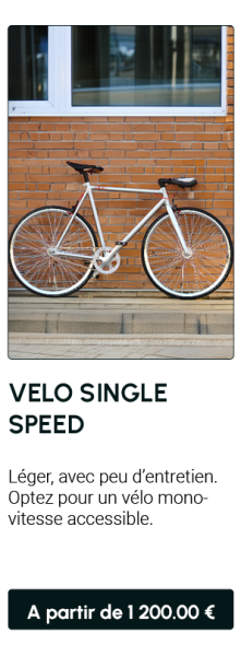 Vélo urbain personnalisable single speed blanc