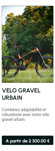Vélo gravel urbain personnalisable orange et noir