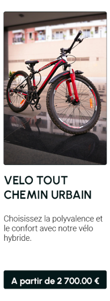 Vélo tout chemin urbain personnalisable noir et rouge